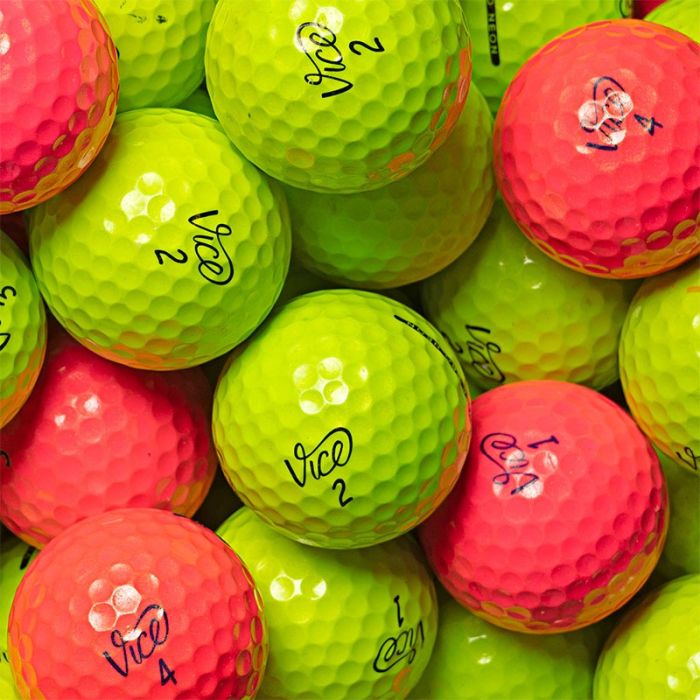 Palline da golf Vice Pro Neon mix colorate usate 4-5 Stelle