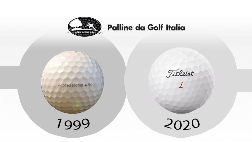 Come sono cambiate le palline negli ultimi 20 anni? Mettiamo a confronto una Titleist Professional 90 del 1999 contro una Titleist Pro V1 del 1999